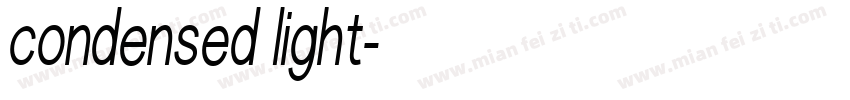 condensed light字体转换